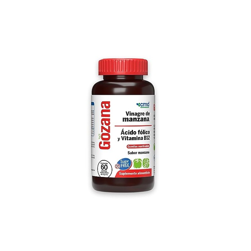 Cmd Gozana Gomitas Vinagre Manzana Ácido Fólico Vitamina B12 Suplemento
