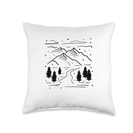 Puristic Winter Nature Designs Cozy Winter Days Winter Snow Hiking Nature Landscape Throw Pillow, 16x16, Multicolor