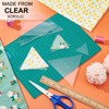BENECREAT 6Pcs Free Motion Triangle Quilting Template Set, Acrylic Transparent