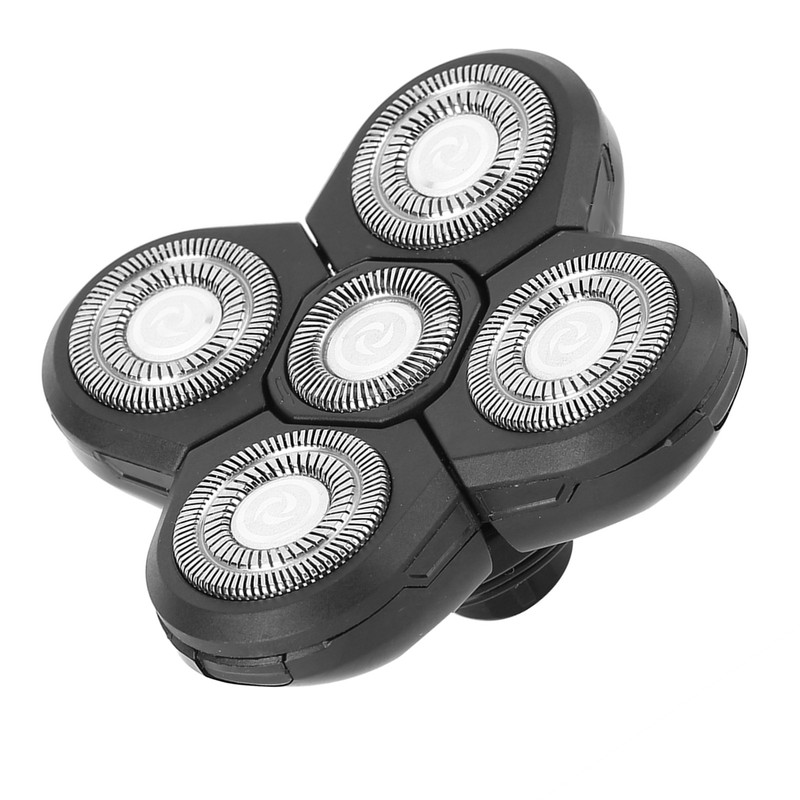 Electric Beard Shaver 5 Blade Rotating Head Waterproof Accessory Replacement
