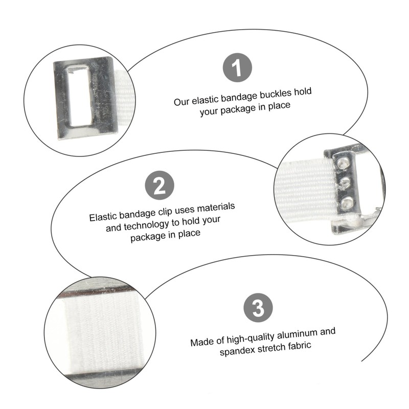 Healifty 100Pcs Bandage Clip Bandage Wrap Clips Stretch Metal Clips