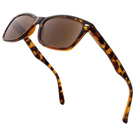 VITENZI Sunglasses with Readers for Men and Women Retro Reading Sun Tinted Glasses with Full Readers - Prato in Tortoise 2.50