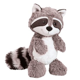 FELHPSP Gray White Plush Raccoon Toy,Simulation Raccoon Plush Toy 25cm Fluffy Stuffed Raccoon Doll Cute Raccoon Plush Soft Toy Cuddly Toy with Tail for Boys Girls Birthday Gifts