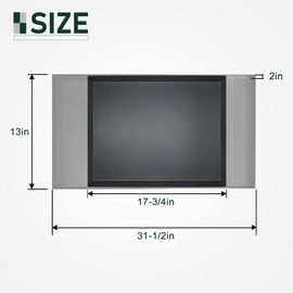 Flehomo Adjustable Fireplace Tray, 13 Inch Front to Back with Adjustable Length Galvanized Steel Ember Holder with Powder Coating, Expandable Ash Pan for Ash Collection, Black Color, Rectangle