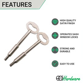 EAI Sash Window Stop for Security and Ventilation | Polished Brass | Pack of 2 Stops…