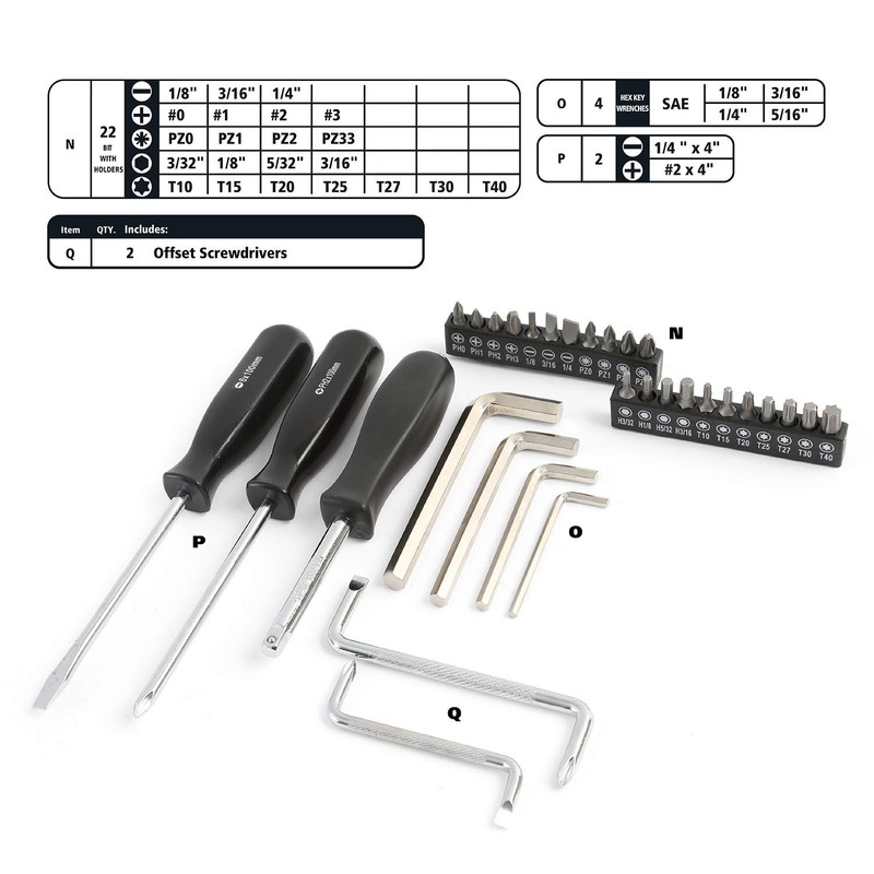 GreatNeck MS125 125 Piece Marine Tool Set, Complete With High