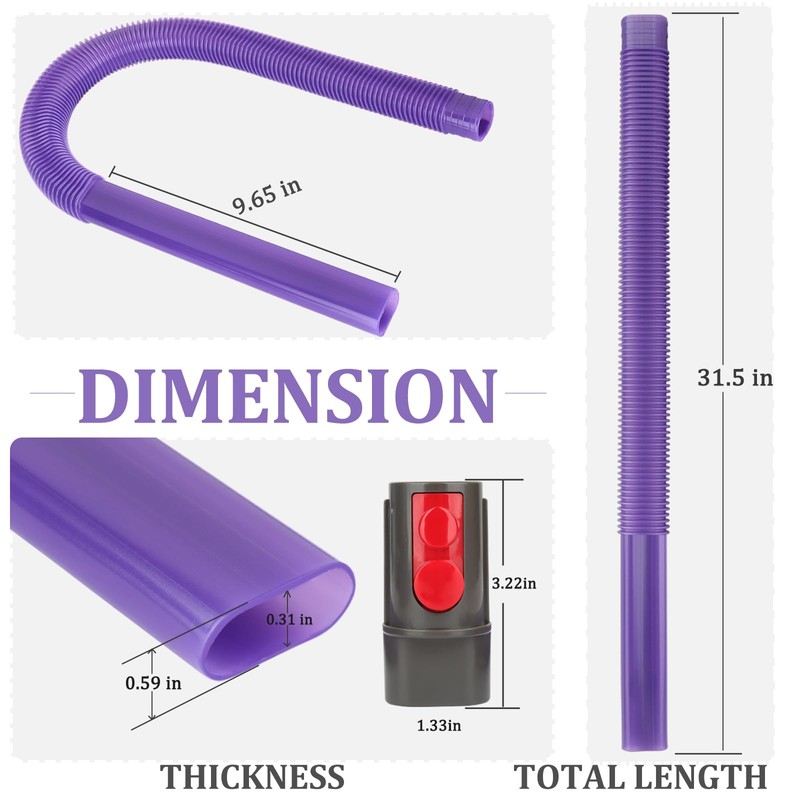 Fullclean Dryer Vent Lint Vacuum Attachments Hose for Dyson Gen5