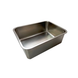 KUNWU Stainless Steel Pet Litter Box, XL8, 24 x16 x8 for Cat, Dog & Rabbit, Corrosion Resistant Easy Clean No Residue Build Up Never Absorbs Odor Stains Rusts Durable Pan (XL (24"x16"), 8" Deep)