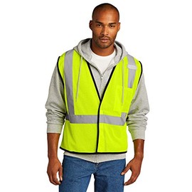 CornerStone ANSI 107 Class 2 Economy Mesh One-Pocket Vest | Reflective Safety Gear for Men & Women, High Visibility Outerwear for Construction, Roadside & Security Work