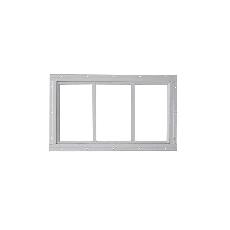 Shed Window 10x18 White - Fixed Design with Durable Tempered