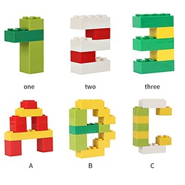 Liberty Imports Juego de 24 piezas de bloques de construcción grandes para niños pequeños y niños, ladrillos de juguete de construcción compatibles co
