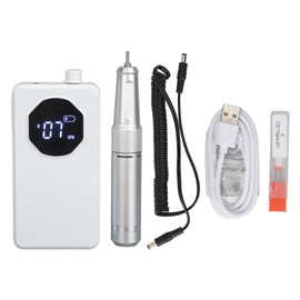 2 in 1 Electric Nail Grinding Machine Nail Glue Removal Heat Dissipation Nail Drill Polishing Machine Pearl White