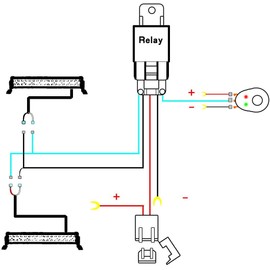 10ft LED Light Bar Wiring Harness 16AWG, YUGUANG 2 Lead Universal Led Wiring Harness Kit for 2 Light 12V 40A Fuse Relay 180W Power on Off Switch for LED Off-Road Driving Light Fog Light Work Light