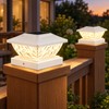 White Solar Post Cap Lights for Fence & Deck –