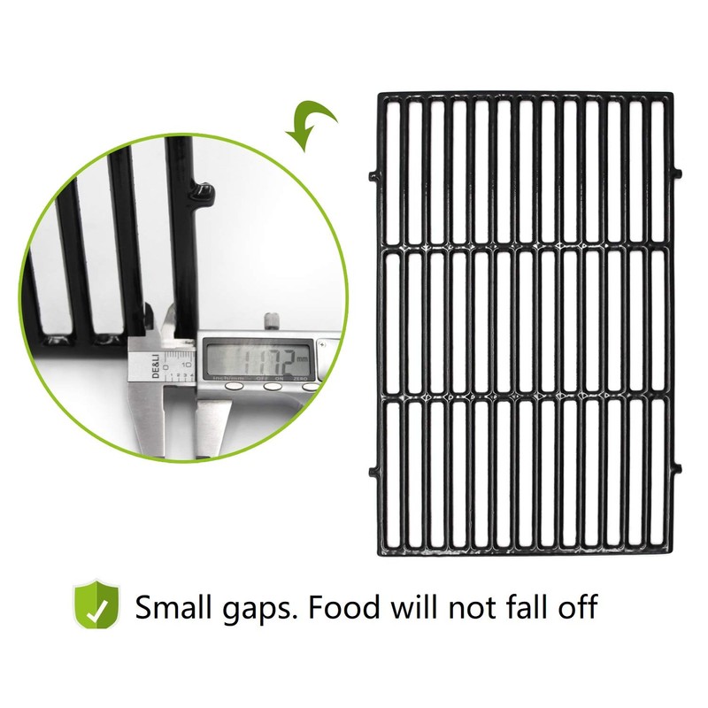 Hongso 7638 17.5" Polished Porcelain Cast Iron Grill Grates Replacement