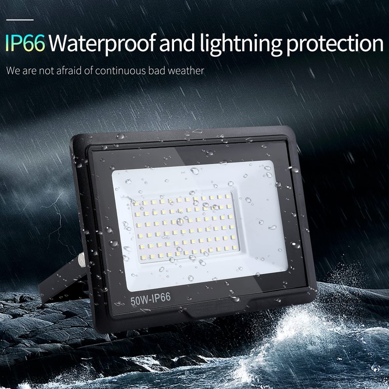 treoir 50 W Floodlight: 6000 K Cool White Super Bright