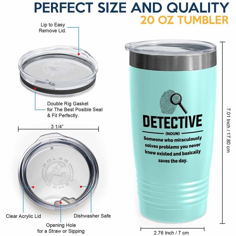 Detective Teal Edition Viking Tumbler 20oz - Detective def -