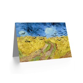 Artery8 Vincent Van Gogh Wheatfield With Crows Painting Fine Art Greeting Card Plus Envelope Blank Inside