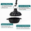 IPROUDER Cast Iron Garlic Roaster with Handle, Smoker Roaster, Garlic