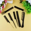 TECHTONGDA 10Pcs Plastic Barbers Brush Combs Hairdressing Comb Makeup Tools