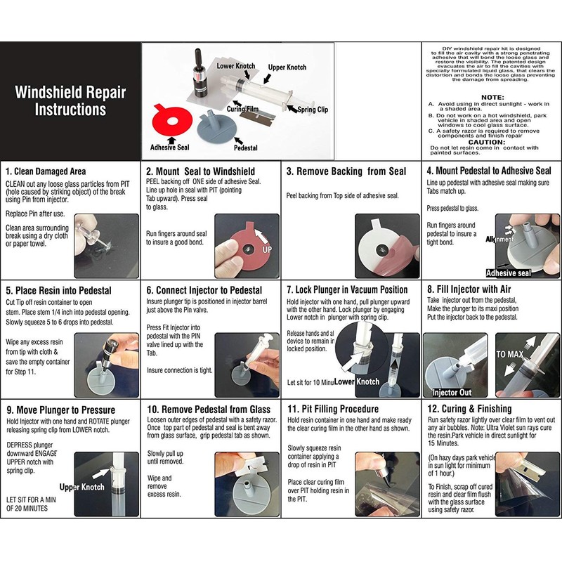 Antswish Windshield Repair Kit Cracked Glass Repair Kit to Fix
