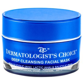 Dermatologists Choice Mascarilla De Limpieza Profunda Con Aha, Bha Y Arcilla Desintoxicante Para Poros Obstruidos, Exceso De Grasa Y Piel Opaca.      