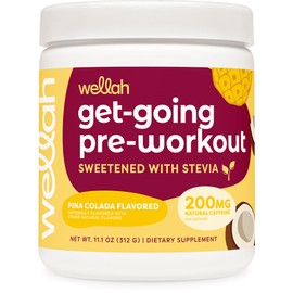 Wellah Get-Going Pre-Workout Drink Mix (Pina Colada Flavored, 30 Servings)