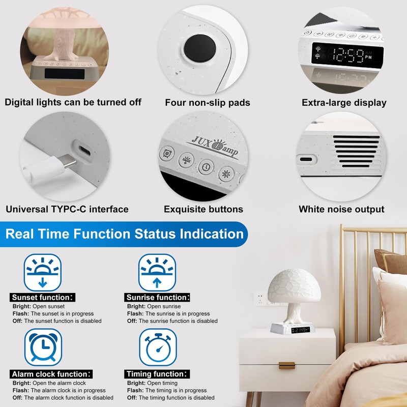 Sunrise Alarm Clock lamp APP Control Bioclock Adjustment Light Therapy