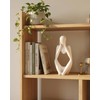 Thinker Abstract Sculpture,White Faceless Figurine Bookshelf Decor