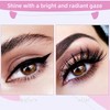 10PCS Cat Eye False Eyelashes,Fluffy Fox False Eye Lash,D Curled