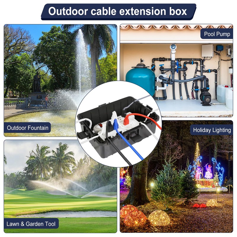 OUTDSPLY Large Outdoor Electrical Box Waterproof, IP54 Extension Cord Cover
