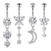 JFORYOU 14G Belly Button Piercing 10 mm Belly Piercing 5