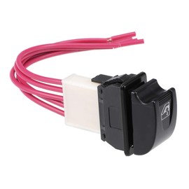 uxcell Universal 5 Pin Car Window Switch Car Control Rocker Switch Master With Switch & Wiring Harness Momentary Glass Lifter Switch DC 12V