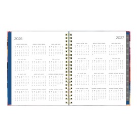Blueline® 2026 Midnight Floral Weekly/Monthly Planner, 12 Months, January to December, Gold Twin-Wire Binding, 11" x 8.5", Trilingual (C38110B.01-26)