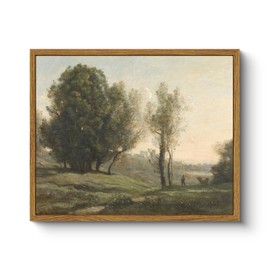 ARPEOTCY Vintage Framed Rustic Wall Art Decor, Bedroom Living Room Country Scenery Paintings Wall Decor, Canvas Prints Art, Kitchen Farmhouse Retro Wall Decor, 9x11 Inch