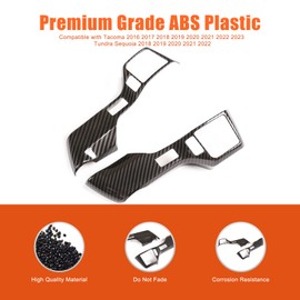 Car ABS Steering Wheel Moulding Cover Trim Stickers for Tacoma 2016 2017 2018 2019 2020 2021 2022 2023 Tundra Sequoia 2018 2019 2020 2021 2022 Steering Wheel Protect Frame(Carbon Fiber, 3+3 Hole)