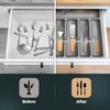Pantrymade Silicone Silverware Drawer Organizer – Non-Slip Utensil Holder for