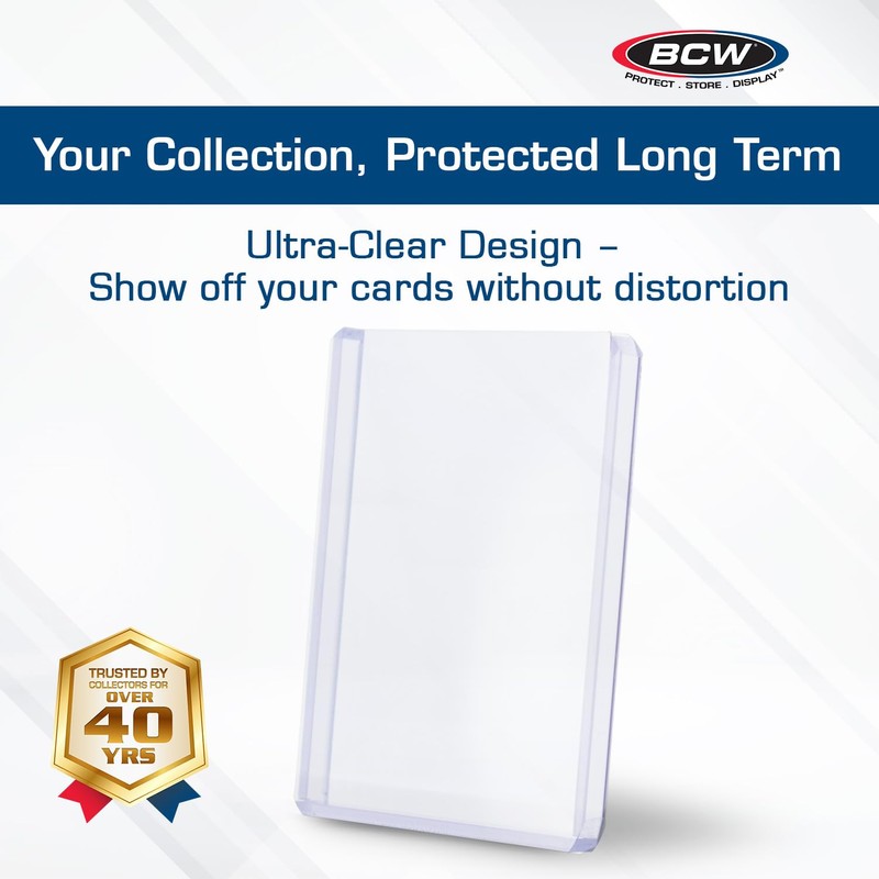 BCW Thick Card Topload Holder | Holds Relic, Patch, and