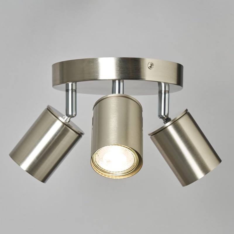 LITECRAFT Tanner Spotlights Adjustable Ceiling 3 Lights - (Plate, Satin