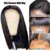5X5 Bob Wigs Human Hair Straight HD Transparent 5x5 Bob