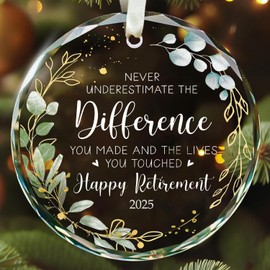 Retirement Ornament 2025 - Retirement Gifts for Women, Men 2025 - Retired Christmas Ornaments 2025 - Retired Gifts for Coworker, Boss, Teacher, Nurse - Christmas Ornament Decor