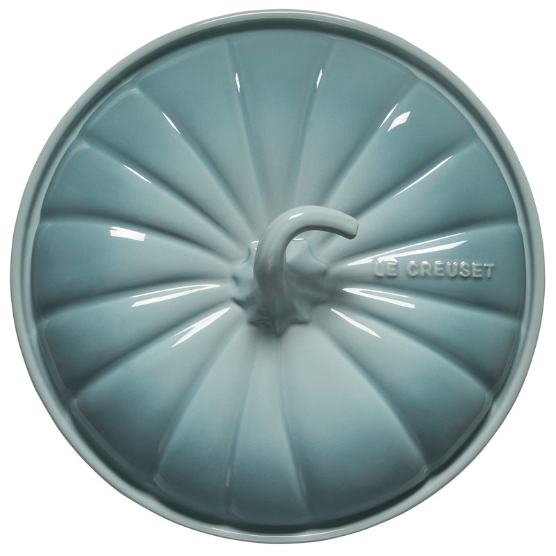 Le Creuset Stoneware Figural Pumpkin Baker with Lid, 9", Sea