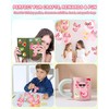 Aowplc 32 Sheets Axolotl Make-a-Face Stickers Mix 'n Match Crafts