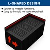 MYMULIKE Bed Risers 3 inch, 11000lbs Heavy Duty Oversized Rectangle