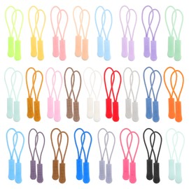 JIYIN 50 Pcs Zipper Pulls, 25 Colors Zipper Pull Replacement Zipper Pull Tab Nylon Cord Zipper Tags Extension Pulls for Clothes Backpacks Luggage Jackets Purses Handbags