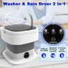 Portable Washing Machine, 15L Foldable Mini Washer & Spin Dryer,