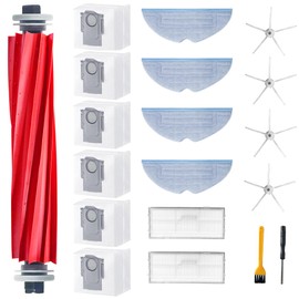 NexHarb NexHarb 19Pcs Zubeh?r f1r Roborock S7 MaxV Ultra/ S7 Pro Ultra/ s7 max Ultra Saugroboter Ersatzteile Set Enth?lt 1*Hhauptb1rste 6*Staubbeutel 4*Wischt1cher 2*HEPA Filter 4*Seitenb1rsten(Wei?)