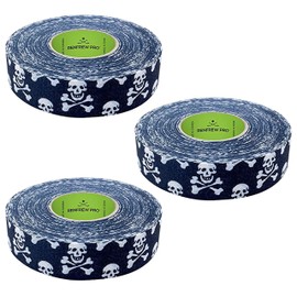 Renfrew New 3 Pk Skull Cross Bones Hockey Stick Blade Shaft Tape Rolls 24mmx25m