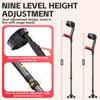 Foldable Forearm Crutches for Adults Ergonomic Handgrips Quad Base