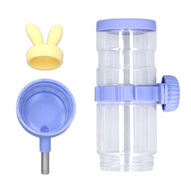 Pet Hanging Water Bottle Multipurpose Leakage Proof Large Capacity Hanging Water Feeder for Small Animals Rabbit Guinea Pig Hedgehog Rat Purple 900ml